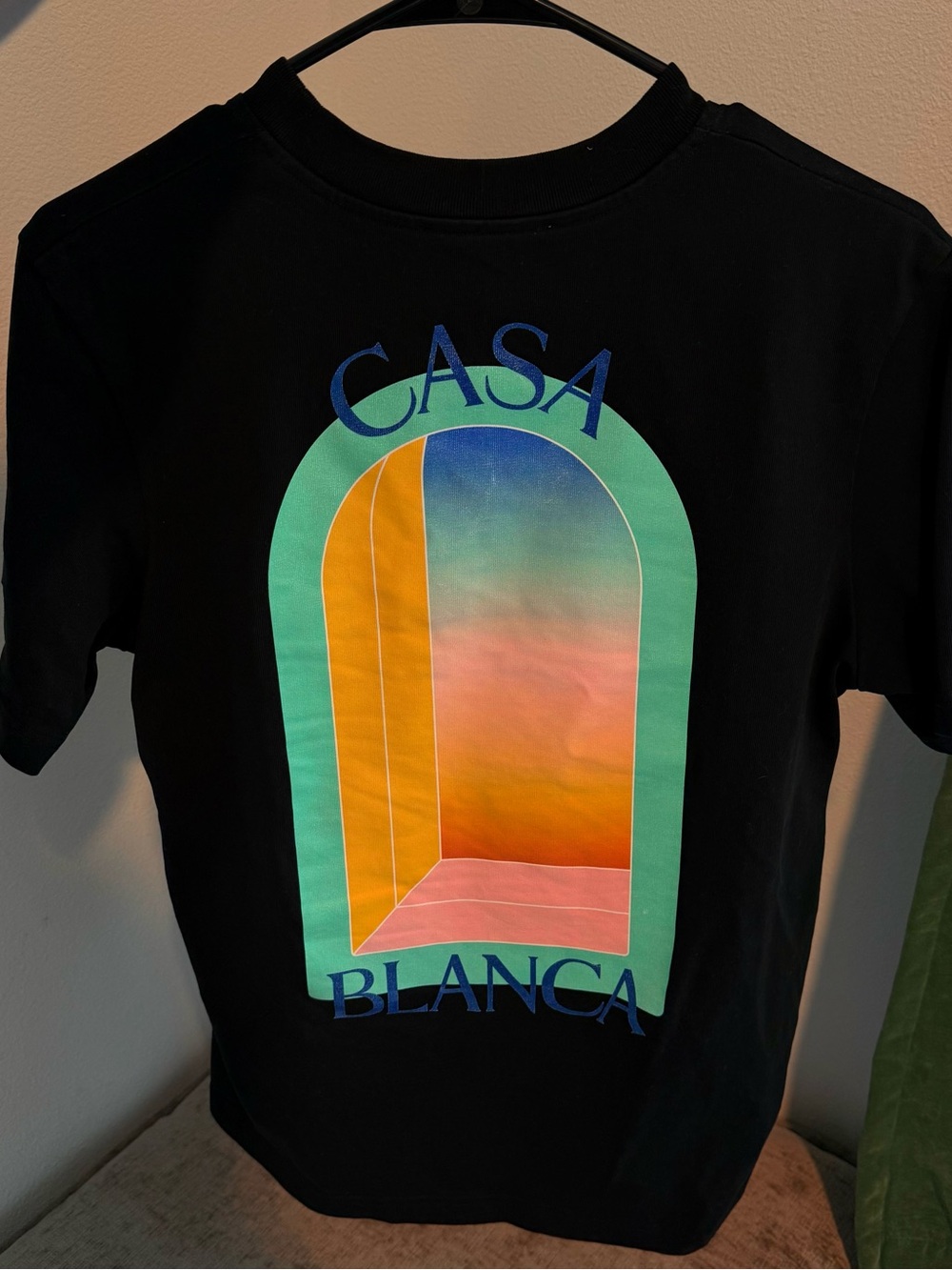 Casablanca L’Ache Black Graphic Tee with Sunset